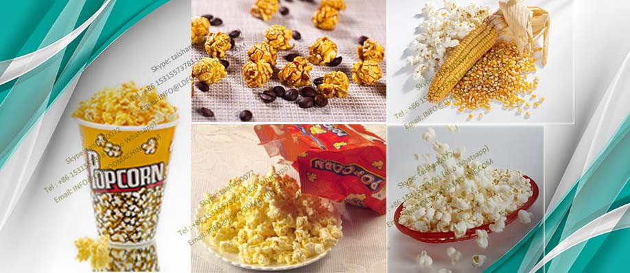 Automatic mushroom popcorn batch caramel popcorn make machinery